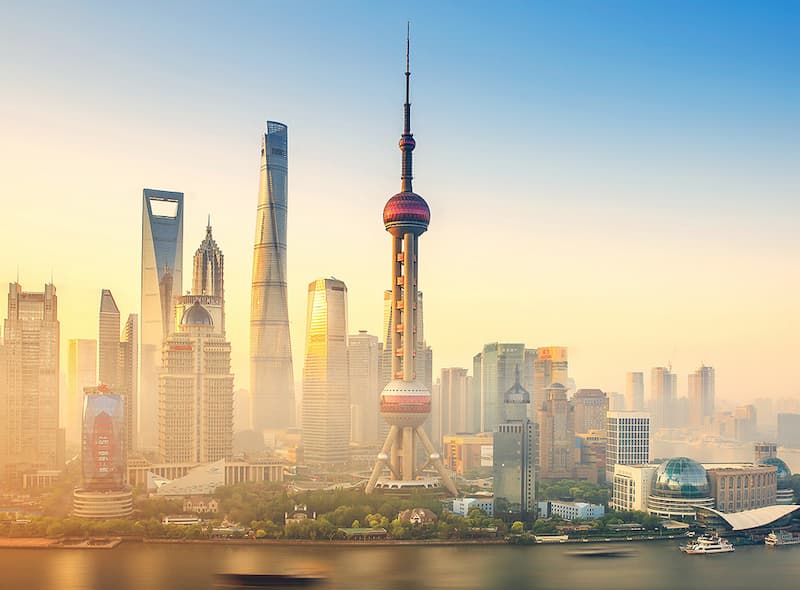 Shanghai Oriental Pearl Tower panoramic view