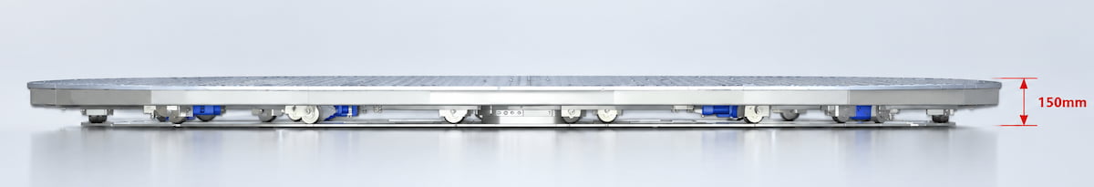 Weizhong ZM Series 150mm Ultra-Thin Zero-Pit Modular Car Turntable Profile